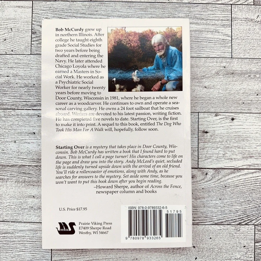 Starting‎ Over Bob McCurdy Andy McLeod Mystery SIGNED Trade Paperback